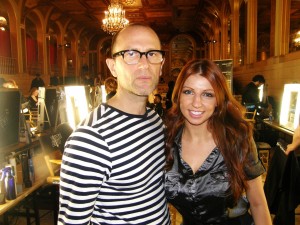 Irina with Sebastian Professional’s lead designer Thomus Dunkin