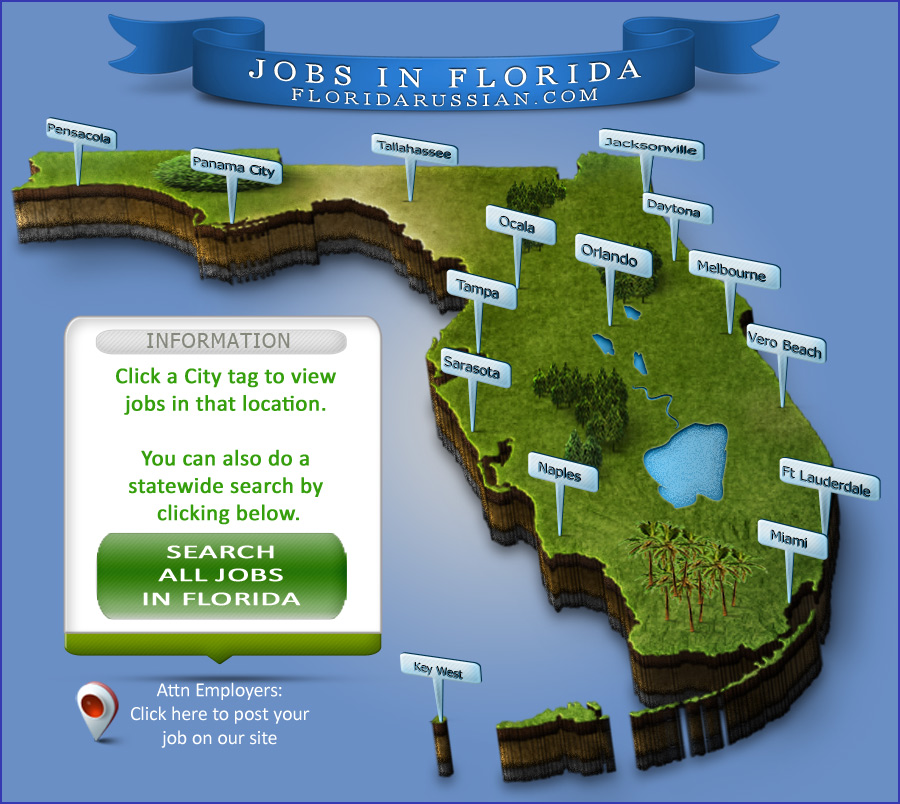 3D Interactive Map of Florida for Job Searching